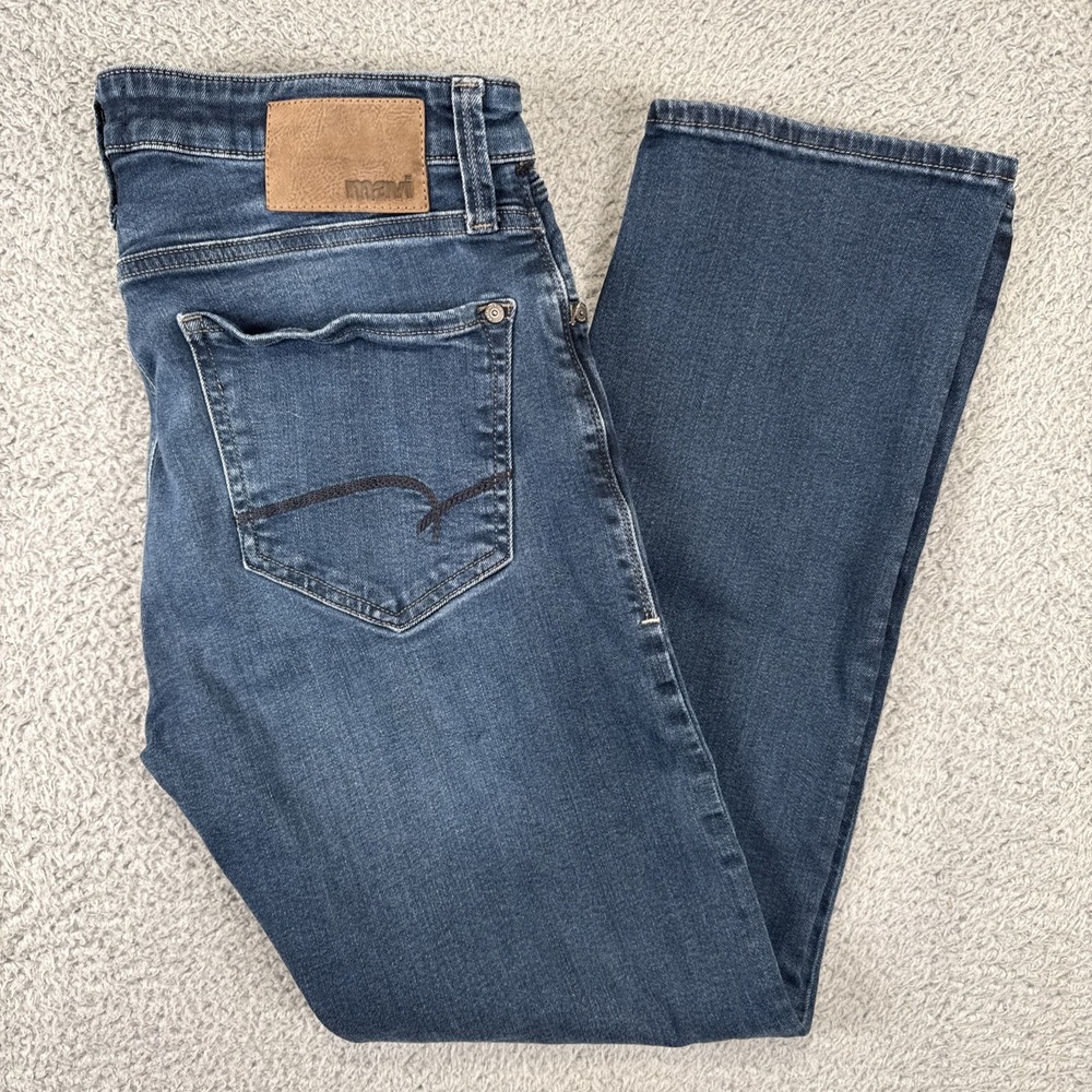 Mavi Zach Jeans Mens 31 x30 (fit 31x28) Straight Dark Wash Blue Denim Pants